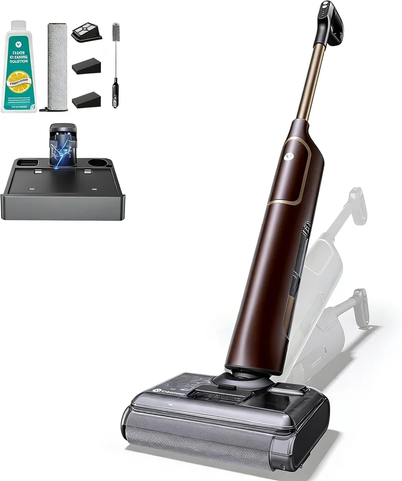 Vexilar ▫️ X7 Wet & Dry Vacuum Cleaner 20KPa, aspirador sem fio, auto-limpante, aspirador e esfregona, 40 min. de tempo de funcionamento, design reclinável a 180°, aspirador vertical para pó/detritos/partículas