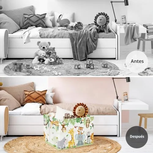 Clastyle ▫️ Cesto para roupa suja infantil Caixas de arrumação para roupa, brinquedos e animais 2