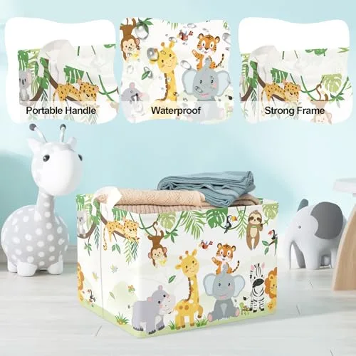 Clastyle ▫️ Cesto para roupa suja infantil Caixas de arrumação para roupa, brinquedos e animais 4