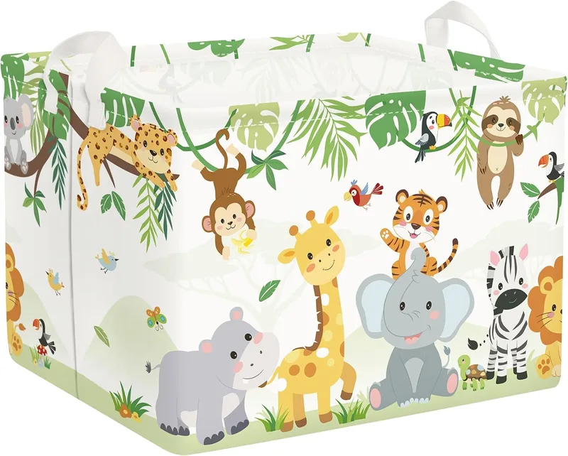 Clastyle ▫️ Cesto para roupa suja infantil Caixas de arrumação para roupa, brinquedos e animais