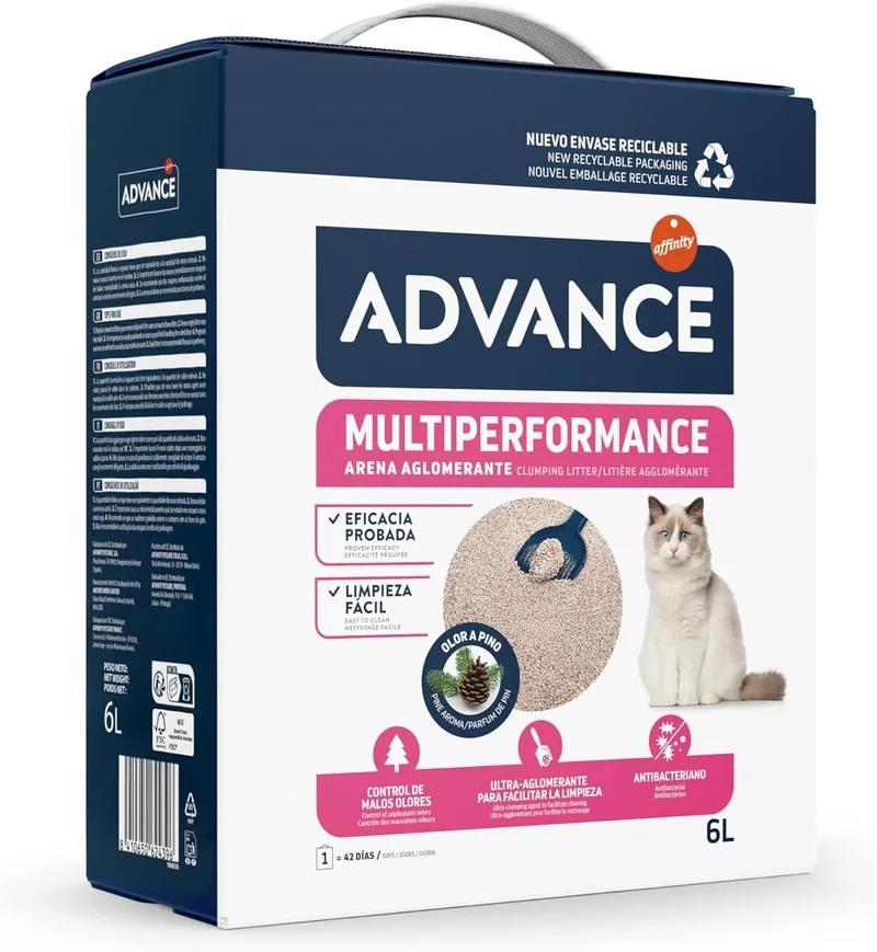 Advance ▫️ Areia para gatos Multiperformance - 6L