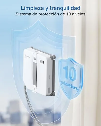 ECOVACS ▫️ Robô de limpeza de vidros WINBOT Mini 2, escovas laterais para cantos e pulverização ultrassónica, ultrafino para janelas estreitas, navegação inteligente, 6 modos na aplicação, proteção em 10 níveis 6