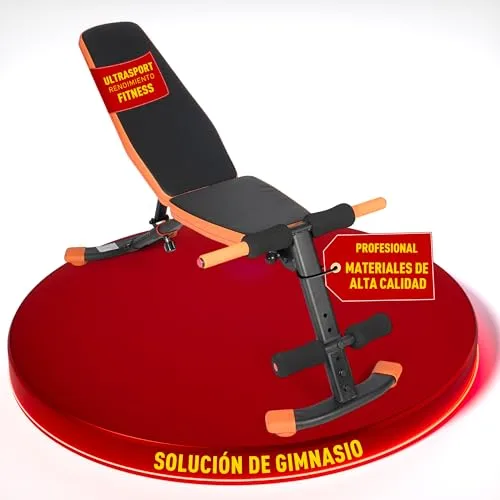 Ultrasport ▫️ Banco de Pesos Dobrável para Casa – Banco Multifuncional para Treino de Força em Casa – Ajustável em 6 Posições (−24° a 79°) – Equipamento de Fitness para Todo o Corpo 2