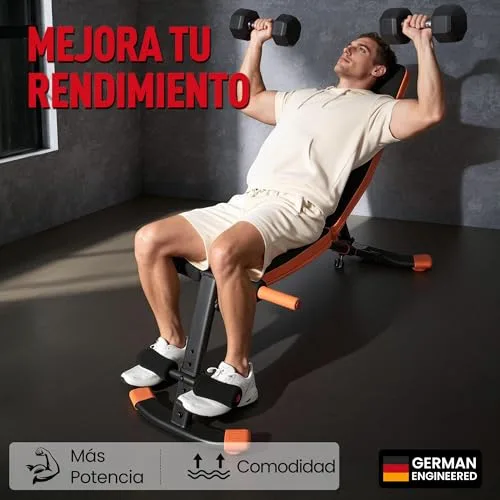 Ultrasport ▫️ Banco de Pesos Dobrável para Casa – Banco Multifuncional para Treino de Força em Casa – Ajustável em 6 Posições (−24° a 79°) – Equipamento de Fitness para Todo o Corpo 4