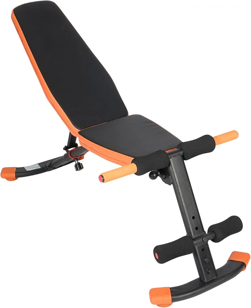 Ultrasport ▫️ Banco de Pesos Dobrável para Casa – Banco Multifuncional para Treino de Força em Casa – Ajustável em 6 Posições (−24° a 79°) – Equipamento de Fitness para Todo o Corpo