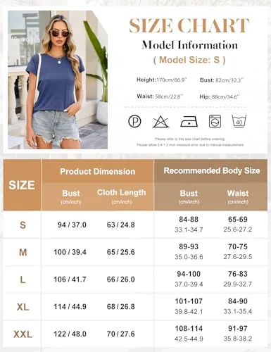 Fashora ▫️ Camisola de manga curta elegante para mulher, camisola de verão com gola redonda, camisolas elásticas e leves, blusas casuais básicas, top 4