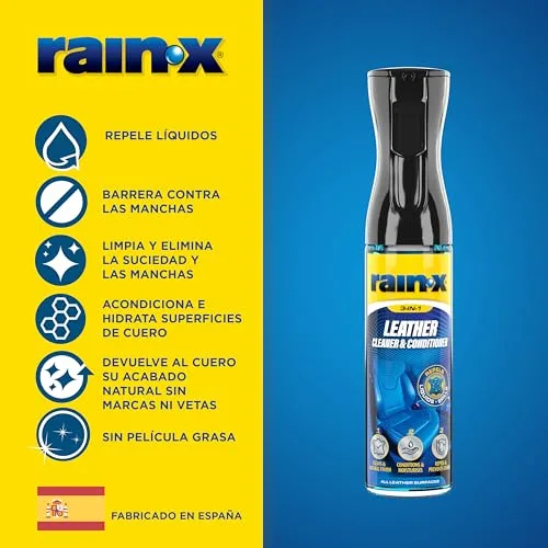 Rain-X ▫️ Limpador de Estofos de Couro para Automóveis - Limpa, Nutre e Repele Manchas - 300 ml 4