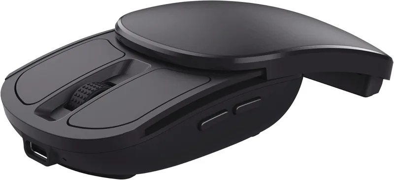 Trust ▫️ Rato sem fios dobrável Zylo com microrreceptor USB-C, preto