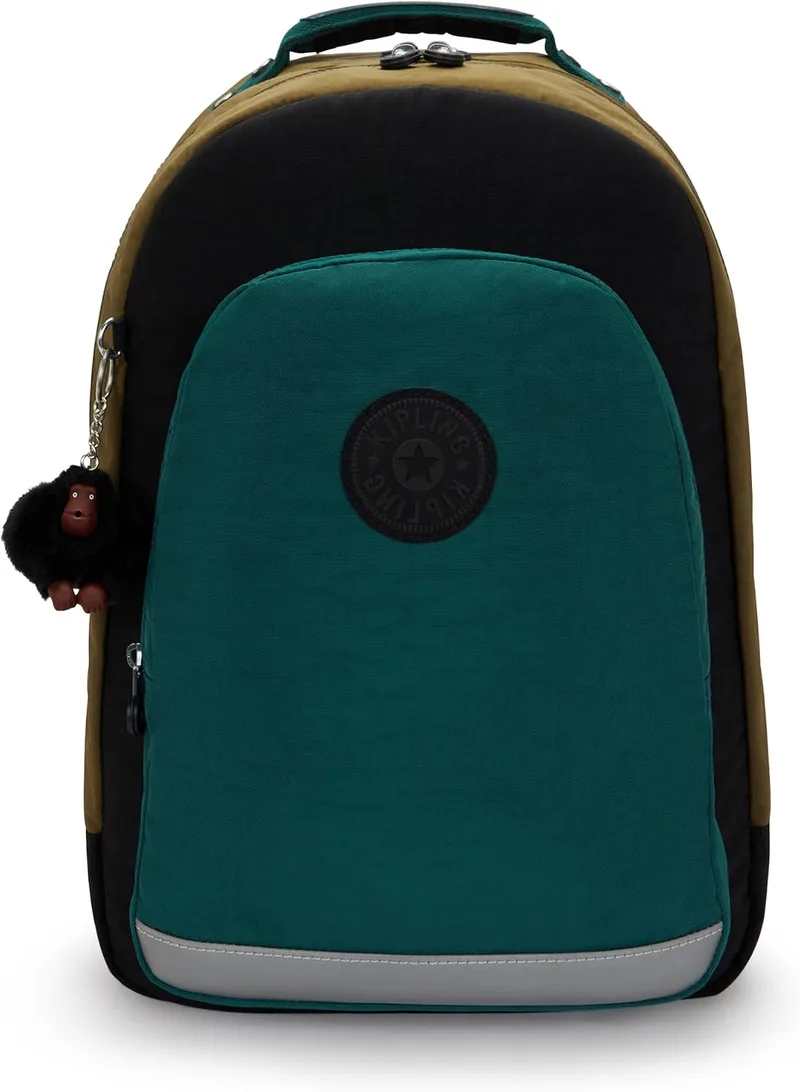 Kipling ▫️ Mochila CLASS ROOM Média, Preto e Cáqui Bl