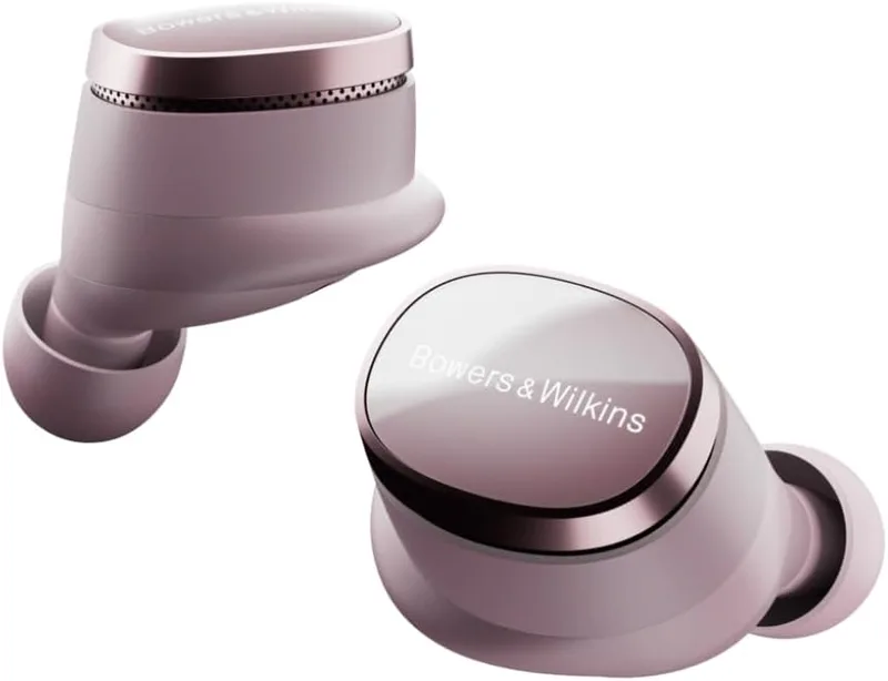 Auscultadores sem fios Bowers & Wilkins Pi8 True Wireless, alta resolução de 24 bits, aptX Lossless, ANC e microfones incorporados - Pale Mauve