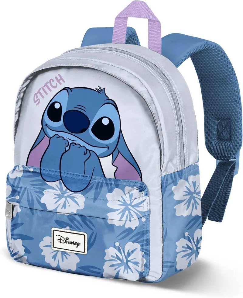 Disney ▫️ Mochila pré-escolar Lilo e Stitch Tender-Joy, azul 22 x 27 cm, capacidade 5 L