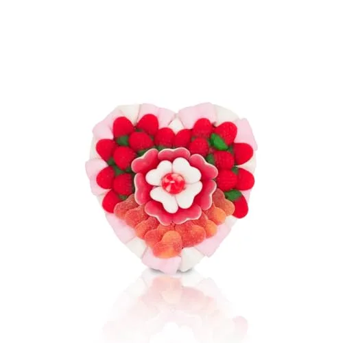 BELROS ▫️ Pacote Especial com Bolo e Doces em Forma de Coração. Presente original, perfeito para ocasiões especiais, como o Dia da Mãe, celebrações e aniversários. Ideia de presente para casais. Doces variados 2