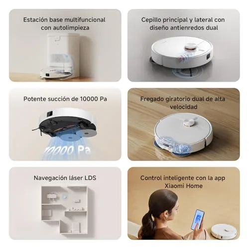XIAOMI ▫️ H50 Aspirador robô com função de esfregamento e pano elevável, 10 000 Pa 2