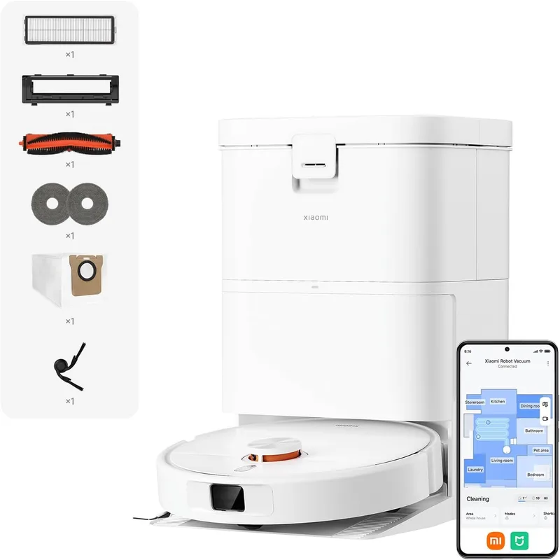 XIAOMI ▫️ H50 Aspirador robô com função de esfregamento e pano elevável, 10 000 Pa