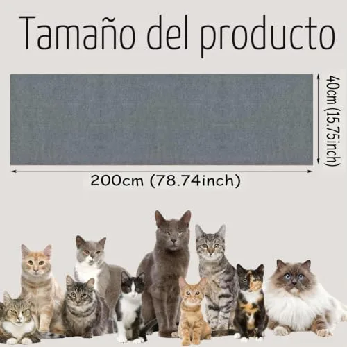 Xynovate ▫️ Tapete para gatos arranharem, tapete autoadesivo para gatos arranharem 2