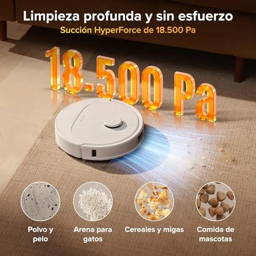 roborock ▫️ Conjunto de aspirador robô Qrevo S Pro (versão melhorada do QV 35A) Sucção de 18 500 Pa, base «tudo-em-um», saco para pó de 2,7 L, sistema anti-emaranhamento, evasão de obstáculos, branco 3
