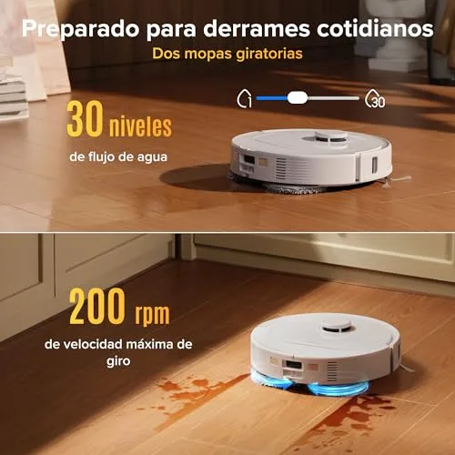 roborock ▫️ Conjunto de aspirador robô Qrevo S Pro (versão melhorada do QV 35A) Sucção de 18 500 Pa, base «tudo-em-um», saco para pó de 2,7 L, sistema anti-emaranhamento, evasão de obstáculos, branco 5