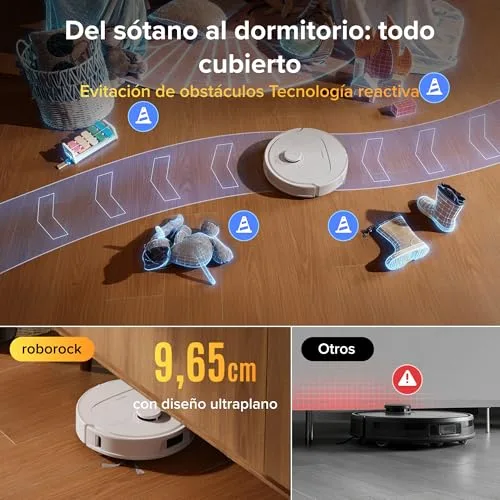 roborock ▫️ Conjunto de aspirador robô Qrevo S Pro (versão melhorada do QV 35A) Sucção de 18 500 Pa, base «tudo-em-um», saco para pó de 2,7 L, sistema anti-emaranhamento, evasão de obstáculos, branco 6