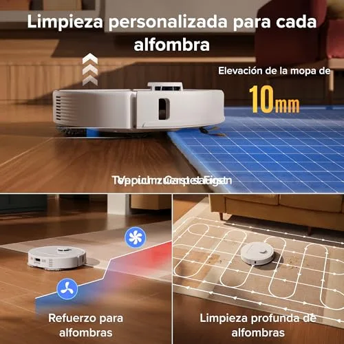 roborock ▫️ Conjunto de aspirador robô Qrevo S Pro (versão melhorada do QV 35A) Sucção de 18 500 Pa, base «tudo-em-um», saco para pó de 2,7 L, sistema anti-emaranhamento, evasão de obstáculos, branco 7