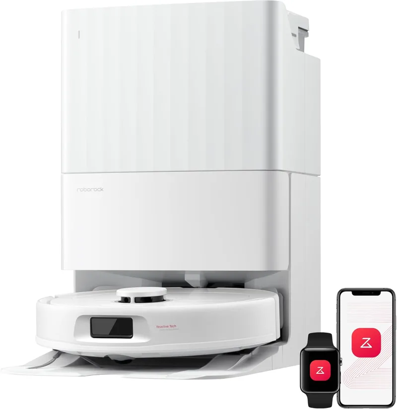 roborock ▫️ Robô aspirador Qrevo S Pro (versão melhorada do QV 35A) Sucção de 18 500 Pa, base «tudo-em-um», saco para pó de 2,7 L, sistema anti-emaranhamento, evasão de obstáculos, branco