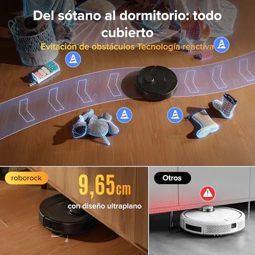 roborock ▫️ Robô aspirador Qrevo S Pro (versão melhorada do QV 35A) Sucção de 18 500 Pa, base «tudo-em-um», saco para pó de 2,7 L, sistema anti-emaranhamento, evasão de obstáculos, preto 6