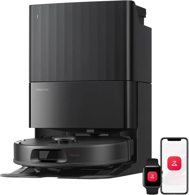 roborock ▫️ Robô aspirador Qrevo S Pro (versão melhorada do QV 35A) Sucção de 18 500 Pa, base «tudo-em-um», saco para pó de 2,7 L, sistema anti-emaranhamento, evasão de obstáculos, preto
