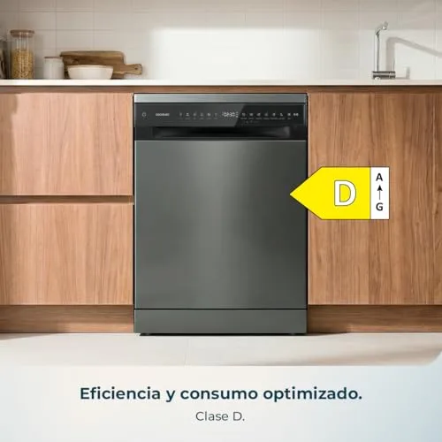 Cecotec ▫️ Máquina de lavar louça de 60 cm, instalação livre, modelo Bolero Aguazero 6205 Dark. 13 talheres, 12 programas, motor Inverter Plus Duo, painel tátil, Extra Hygiene, Super Dry, Half Load, Silent Wash, Dark 4