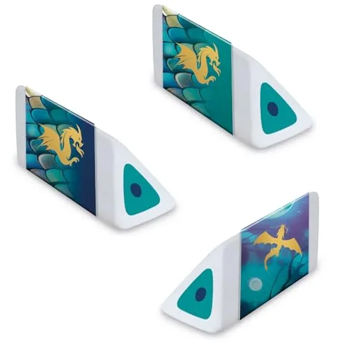 Maped ▫️ Dragon - Expositor com 24 borrachas brancas com escamas metalizadas, borracha de precisão ergonómica e confortável, expositor de balcão para lojas, material escolar com embalagem reciclável 2