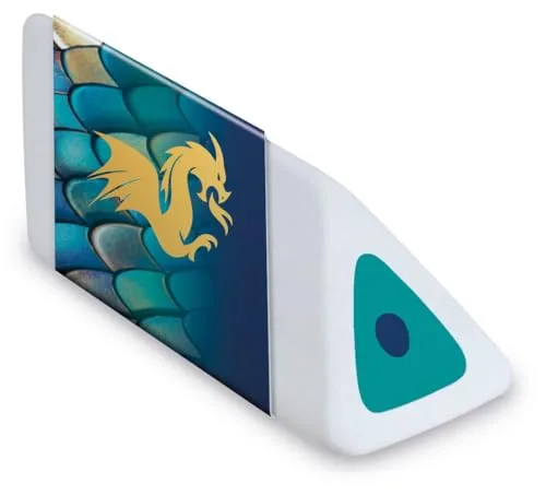 Maped ▫️ Dragon - Expositor com 24 borrachas brancas com escamas metalizadas, borracha de precisão ergonómica e confortável, expositor de balcão para lojas, material escolar com embalagem reciclável 5