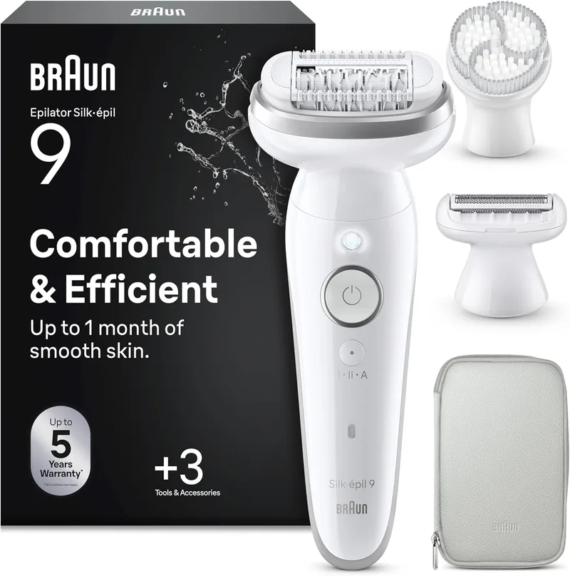 Braun ▫️ Silk·épil 9 Depiladora Elétrica para Mulher, 9-061, Prateada