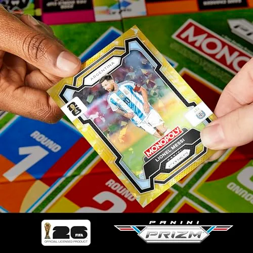 Monopoly ▫️ Jogo Panini Prizm: Copa do Mundo da FIFA I Jogo de mesa com temática de futebol e cartas colecionáveis Panini Prizm Copa do Mundo da FIFA 2026 I Idade: 8+ - Versão em espanhol 6