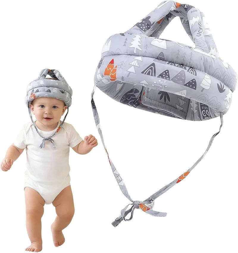 Sumneo ▫️ Proteção da cabeça do bebé com ganchos para o cabelo - Capacete de proteção da cabeça do bebé, almofada amortecedora, material de algodão macio, sem substâncias nocivas, para crianças dos 6 aos 36 meses, design