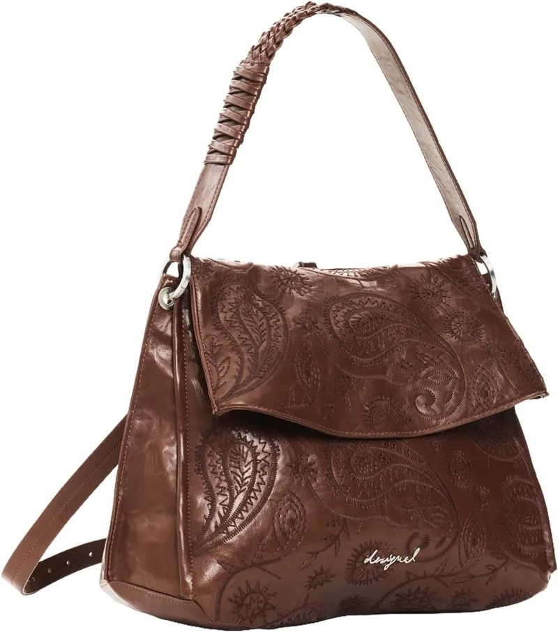 Desigual ▫️ Mochila para mulher, castanha, tamanho único