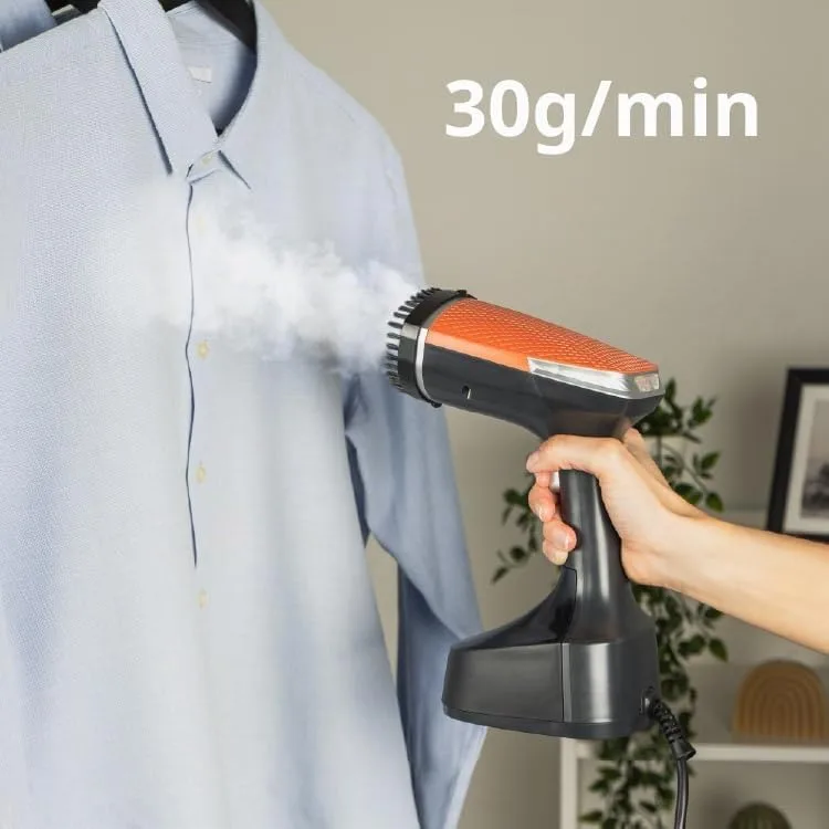 Ufesa ▫️ Ferro de engomar vertical a vapor Easy Care 1700 W, elimina rugas, desinfeta e desodoriza, vapor contínuo de 30 g/min, pronto a usar em 25 s, depósito de 300 ml, cabeça extragrande, escova para tecidos grossos 2