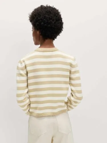 Marks & Spencer ▫️ Camisola curta às riscas com elevado teor de algodão, para mulher, corte normal 3