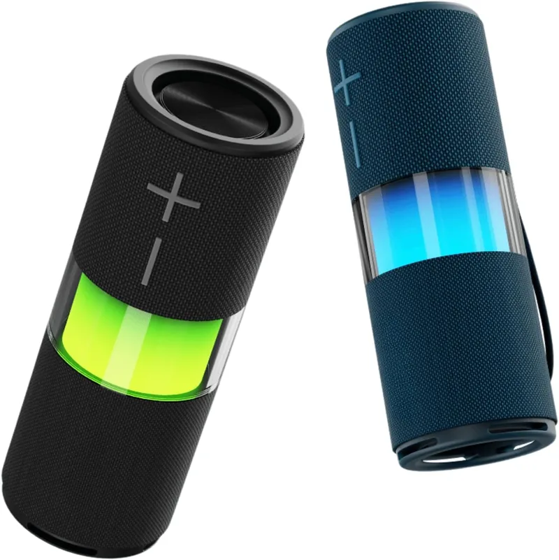 BLAUPUNKT ▫️ Altifalante Bluetooth Potente e Portátil, Preto, com Luz LED, Bateria Recarregável, Mão-livre, USB e Cartão SD