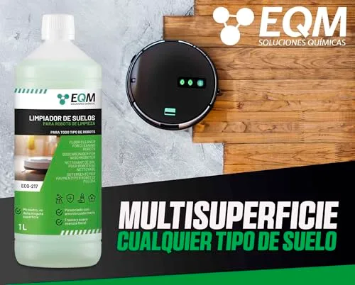 EQM SOLUCIONES QUIMICAS ▫️ EQM - ECO-217 - Produto de limpeza para pisos para robôs de limpeza - 2x1 L - Adequado para qualquer superfície graças ao seu pH neutro - Aroma floral agradável 3