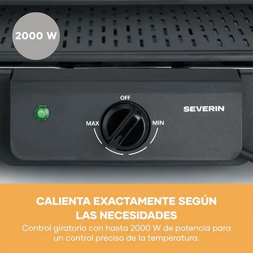Severin ▫️ Churrasqueira elétrica de pé para varanda, placa cerâmica, 2000 W 7