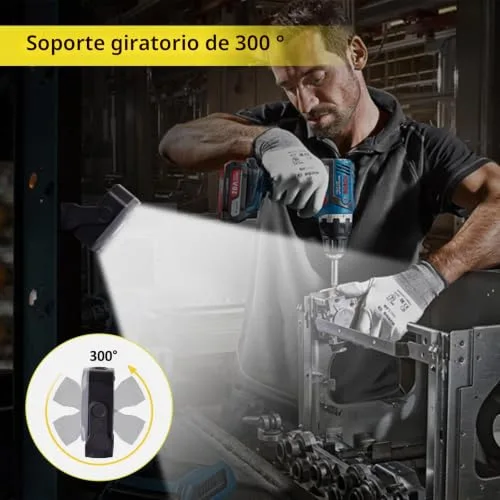 Masmejor ▫️ Lanterna LED recarregável (2 unidades), 1500 LM, 4000 mAh, magnética, 7 modos 6