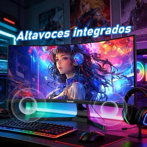 Gawfolk ▫️ Monitor de jogos curvo de 34 polegadas, UWQHD, 3440×1440p, 200 Hz 7