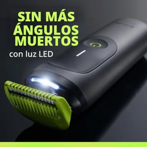 Gillette ▫️ Labs i7 - Máquina de cortar o cabelo e a barba para o corpo e a zona íntima masculina, com tecnologia SkinFirst, máquina de cortar o cabelo à prova de água, luz LED para melhor visibilidade, 3 acessórios de corte de precisão e base de carregamento 3