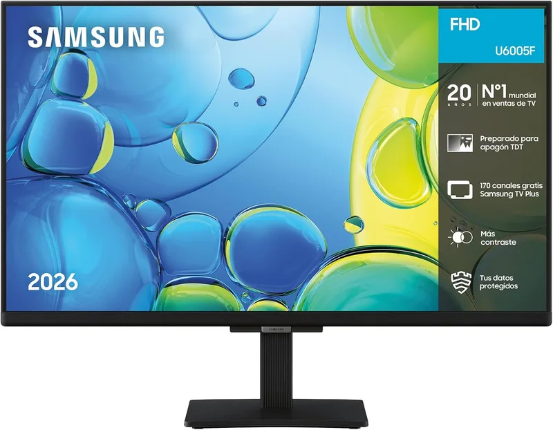 Samsung ▫️ Televisão de 27 polegadas Full HD F6005 Smart TV, TV Plus, OTS Lite, HDR, Knox Security, com capacidade para transmitir conteúdos UHD 4K