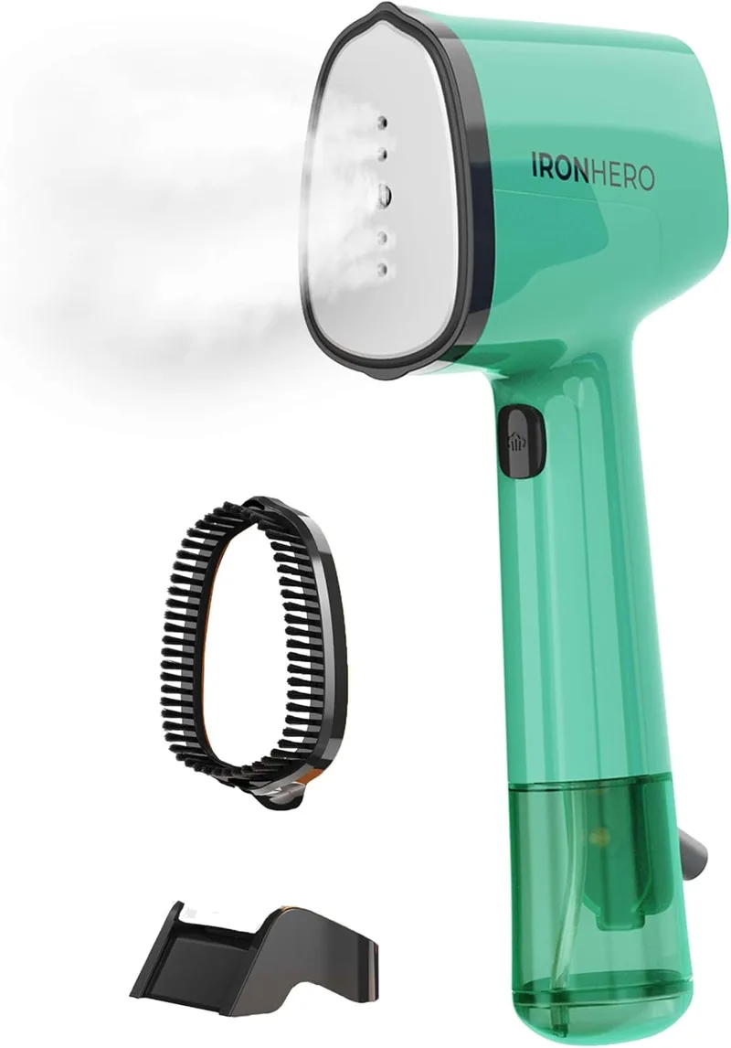 Cecotec ▫️ Ferro a vapor vertical IronHero V-1500 Essential Mint. 1500W, base cerâmica ultra-deslizante, vapor contínuo 25g/min, 2 modos, aquecimento rápido, escova de silicone