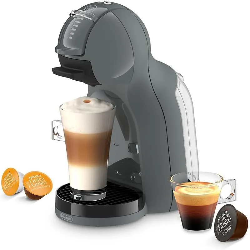 Nescafé Dolce Gusto ▫️ De'Longhi Mini Me 2 - Cafeteira de cápsulas compacta, desligamento automático, bebidas quentes e frias, pressão de 15 bar, antracite (EDG335.A)