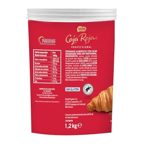 NESTLÉ CAJA ROJA ▫️ CAJA ROJA Pasta de Chocolate com Avelãs 1,2 kg 3