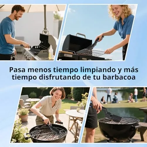 QBBQAAQTT ▫️ Escova elétrica a bateria para churrasco – Cabeça ajustável a 180°, motor com 3 velocidades, autonomia de 90 minutos, resistente à água, cabeças de escova em aço inoxidável e nylon para grelha 7