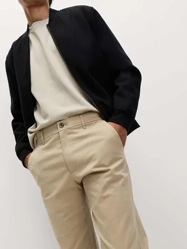 Marks & Spencer ▫️ Calças de ganga com elástico para homem, corte normal, com bolsos 5