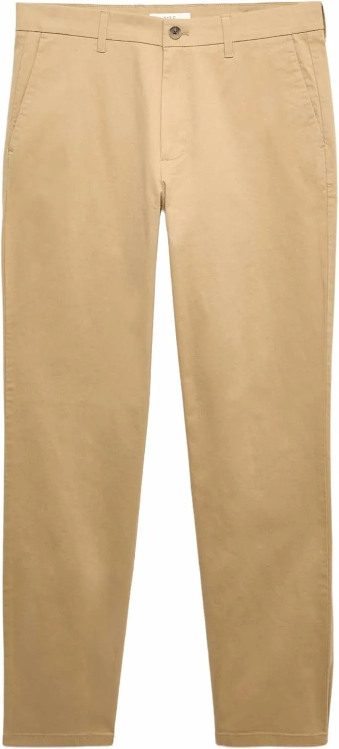 Marks & Spencer ▫️ Calças de ganga com elástico para homem, corte normal, com bolsos