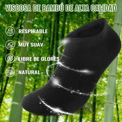 Effeet ▫️ Meias curtas de bambu para homem e mulher, 10/20 pares, respiráveis 3