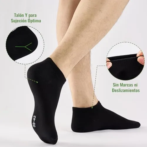 Effeet ▫️ Meias curtas de bambu para homem e mulher, 10/20 pares, respiráveis 4